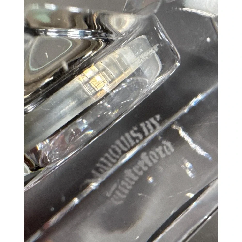 Marquis by Waterford Square Crystal Desk Clock Japan‎ Movement